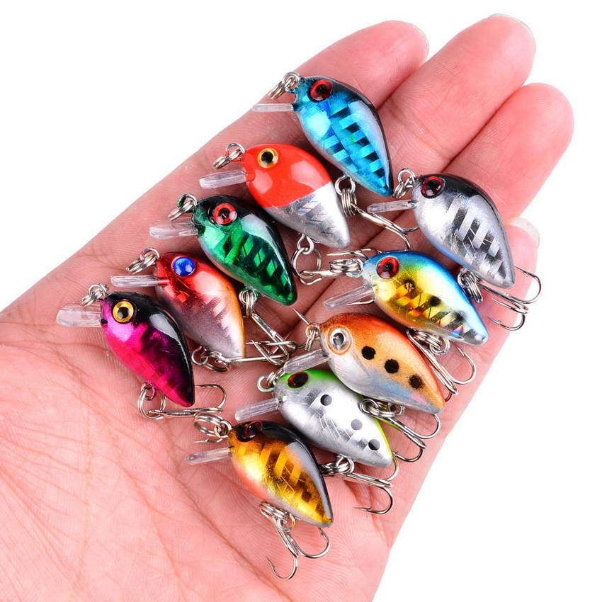 Fishing Lure Kit - Angelköder, kleiner Minnow, Mini-Wackel, 3 cm,