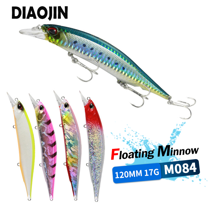 Fishing Lure Soft Plastic - Realis Jerkbait 120F schwimmende Minnow-Köder, 17