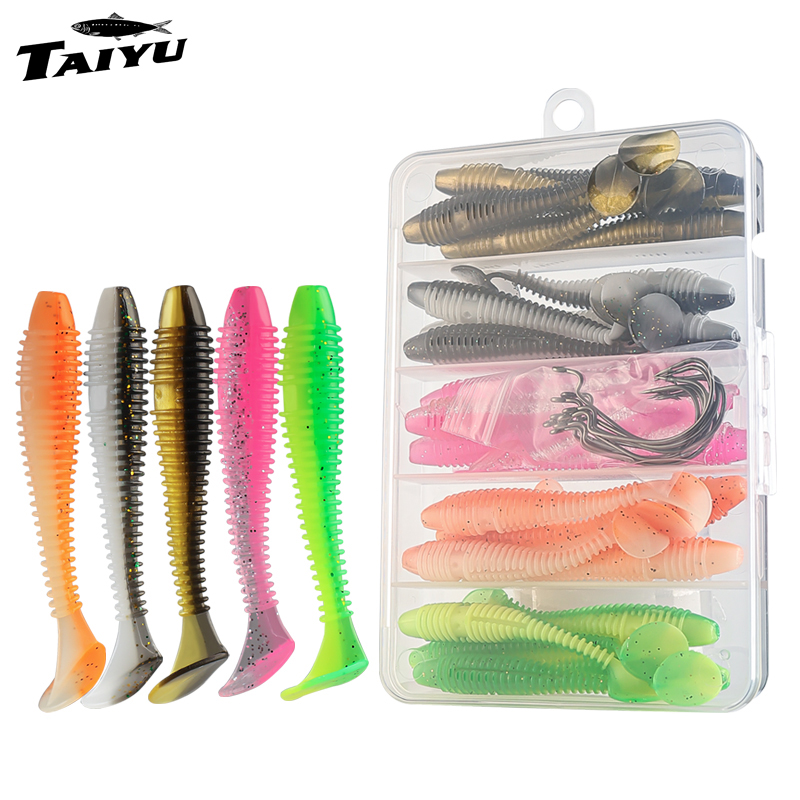Fishing Lure Soft Plastic - TAIYU 25/35-teiliges Set Weiche Angelköder aus