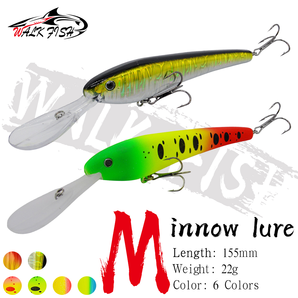 Fishing Lure Crankbait - Walk Fish 1 Stück Minnow Angel