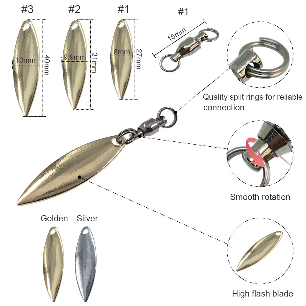 10 stücke Willowleaf Klingen S – Fishing Lure Buzzbait Bewertung und Preis