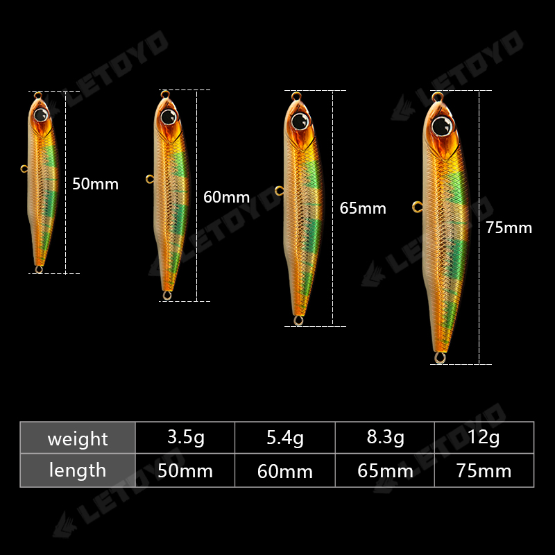 LETOYO Sinking Pencil 17g 12g- – Fishing Lure Spinnerbait Bewertung und Preis